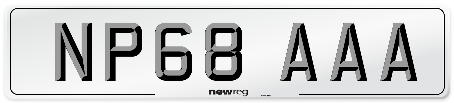 NP68 AAA Number Plate from New Reg